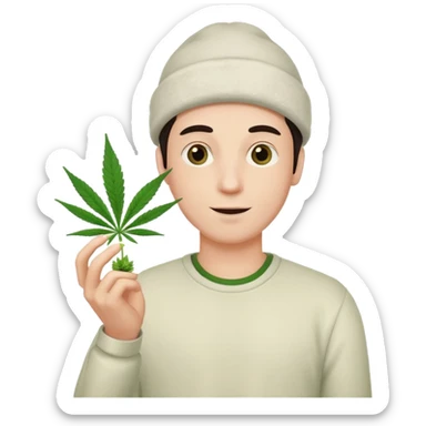 gang dealer white with cannabis on a hand sticker