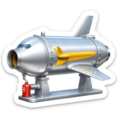 Airplane wing fuel tank being filled with jet fuel from under ground hydrant sticker