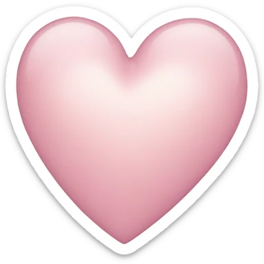 light pink heart sticker
