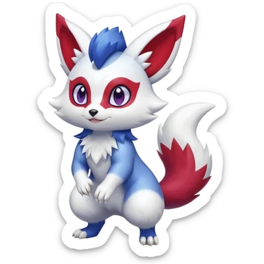 Shiny Exotic Furret-Meowstic-Zangoose-Hybrid (Full body) sticker