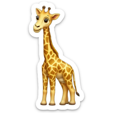 girafe with ruler sticker