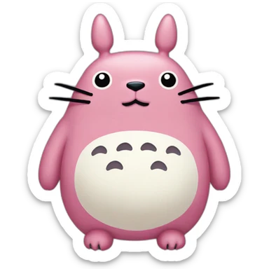 pink totoro sticker