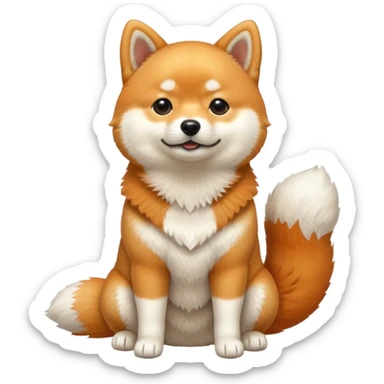a full body of cute shiba sticker