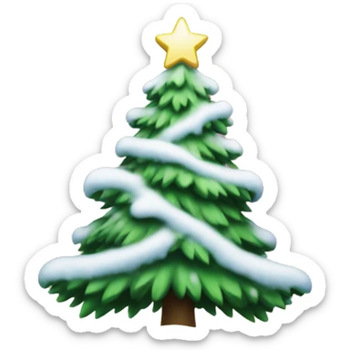 Christmas tree with snow sticker