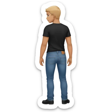 Grabbing butt and looking back sticker