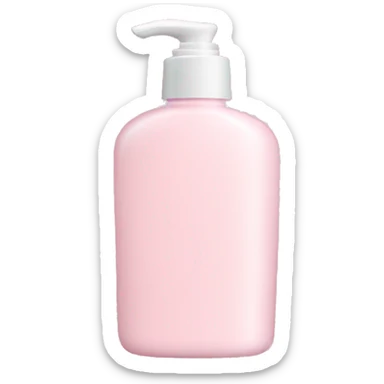 Light pink lotion bottle sticker