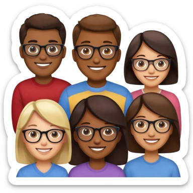 Generate a realistic emoji of someone a group of inteligent people sticker