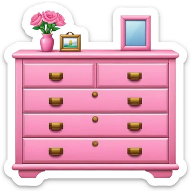 Pink dresser emoji sticker