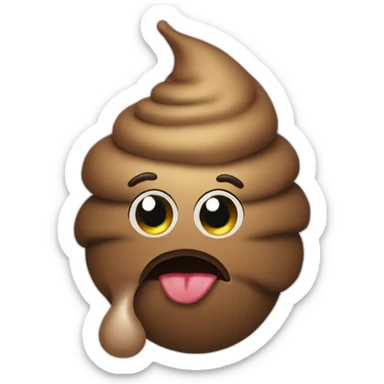 Poop on the toilet sticker
