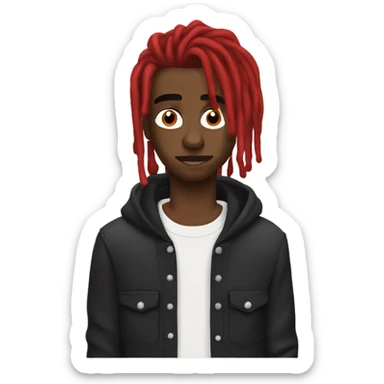Playboi Carti with Red Dreadlocks sticker