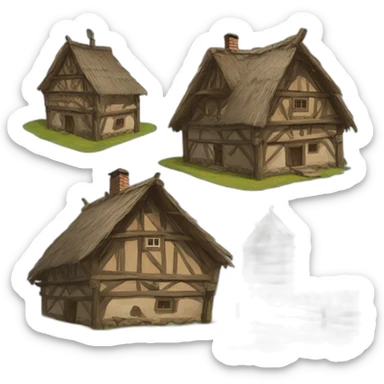 16. Century latvian farmstead  sticker