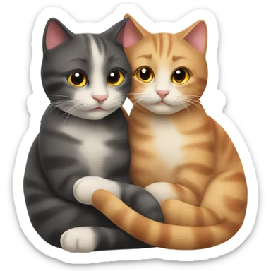 gay cats sticker