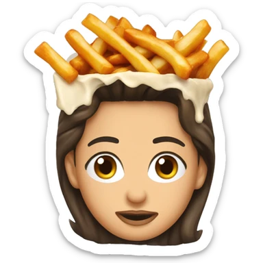 Poutine qui fait un chek avec Kim sticker