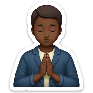 Create an emoji that reflects islamic prayer (silhouette) sticker