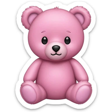 pink teddy bear sticker