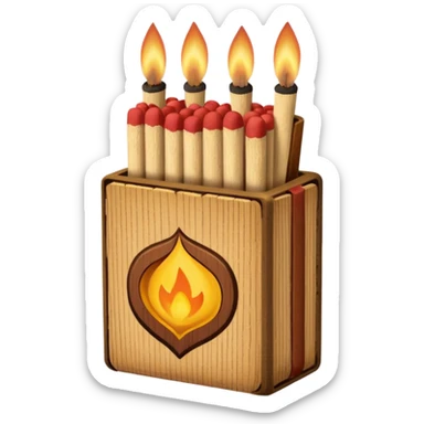 matches in matchbox sticker