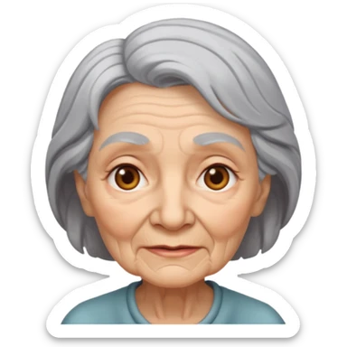 Create an avatar of old woman sticker