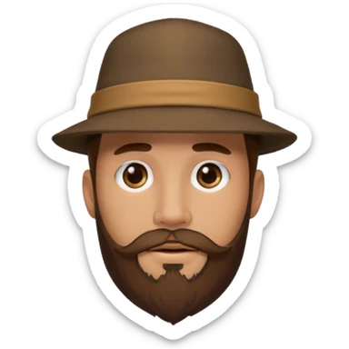a man with hat and face piercing and bearded sticker
