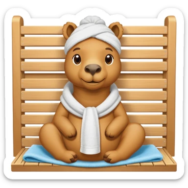 Camel in sauna sticker