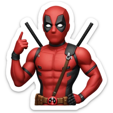 DeadPool from marvel rivals ass sticker