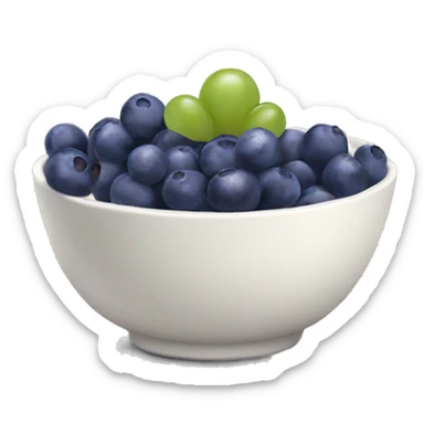 yoghurt bowl with grapes and blueberries sticker