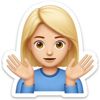 an emoji like this 😛 with these hands 🤟🏻 on either side  sticker