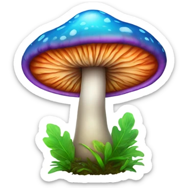 colorful magic mushroom sticker