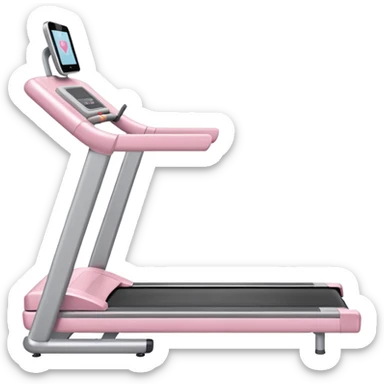 Create a pastel pink treadmill  sticker