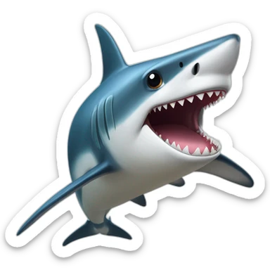 Écureuil sur un requin sticker