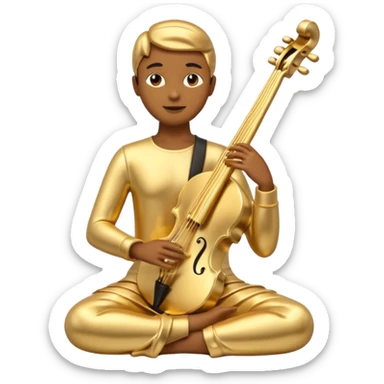 musician statue gold sticker