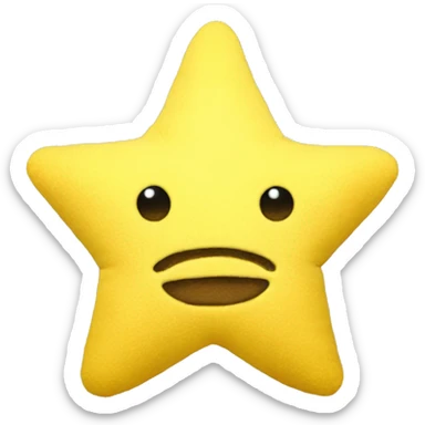 yellow star plushie sticker