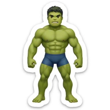 Hulk with full body emoji style sticker