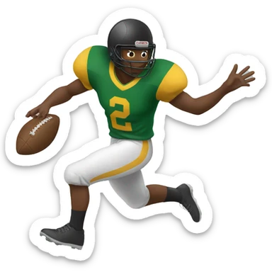 Throwing football sticker
