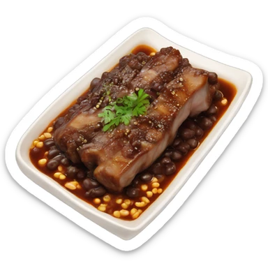 Steamed pork ribs in black bean sauce sticker