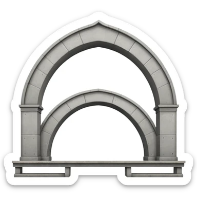 use this bridge. 2 ARCHES, one big platform. you see how there is 2 arches on top sticker