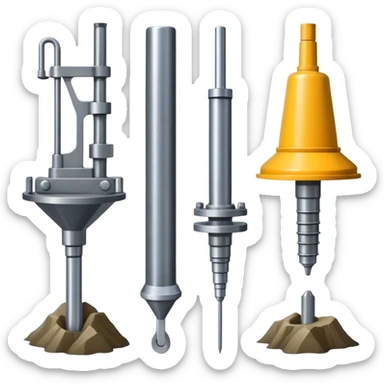 Specialized marine geology tools including sediment corers, rock dredges, and bottom samplers sticker