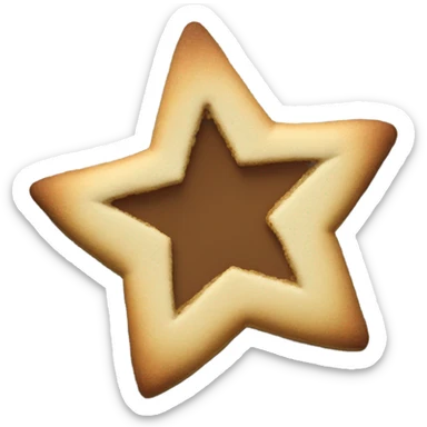 Dalgona cookie in metal tin with start shaped cutout in the middle sticker