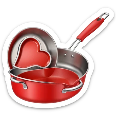 Valentine cookware heart shaped  sticker