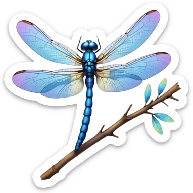 blue dragonfly sticker