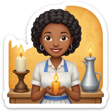 Candle Maker black woman sticker