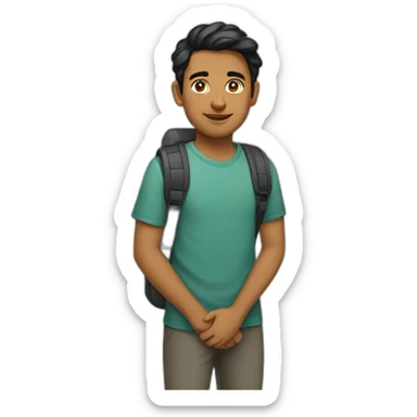 young south asian tech sticker