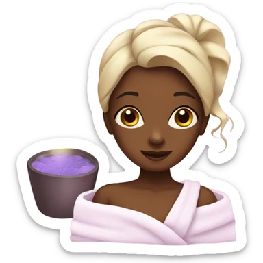 girl having a spa night  sticker