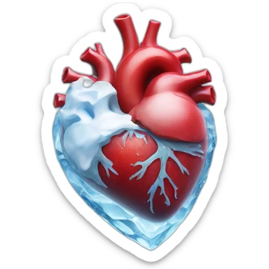 Realistic Heart ice sticker