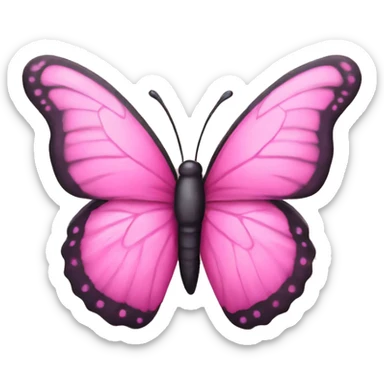 Pink butterfly  sticker