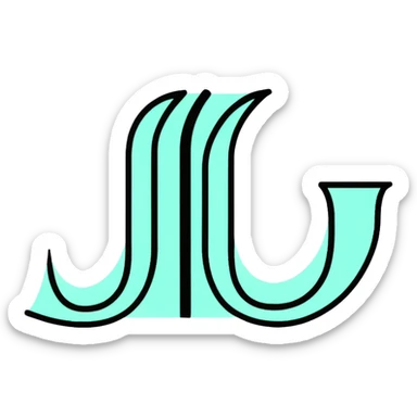 Graffiti style with the name حسیب in bold, colorful Arabic letters sticker