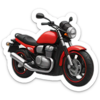 motorbike black and red sticker