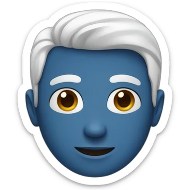 gift men with blue short and white skin sticker