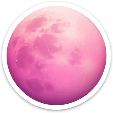 Pink moon sticker