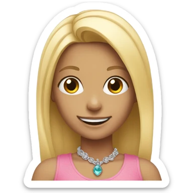 girls smiling with accessories sticker