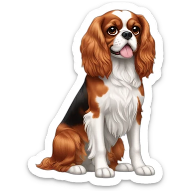  Cavalier King Charles Spaniel full body sticker